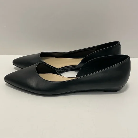 Nine West Saige d'Orsay Women’s Black Ballet Flats Size Size 7.5 Pointed Toe - Picture 5 of 15